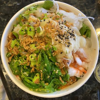 The Poke Co - Medium Poke Bowl with shrimp, scallop, and salmon - Poke Near Me - Norwalk, California