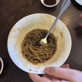 LJ Shanghai - What's left of the scallion noodles - Shanghainese Near Me - Cleveland, Ohio LJ Shanghai - What's left of the scallion noodles - Shanghainese Near Me - Cleveland, Ohio