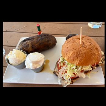 Boca Oyster Bar - Grilled chicken sandwich on gluten free bread with baked potato - New American Near Me - Bridgeport, Connecticut Boca Oyster Bar - Grilled chicken sandwich on gluten free bread with baked potato - New American Near Me - Bridgeport, Connecticut