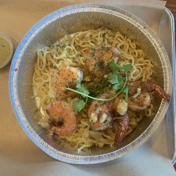 Nguyen's Kitchen - garlic noodles with tiger shrimp - Vietnamese Near Me - Costa Mesa, California