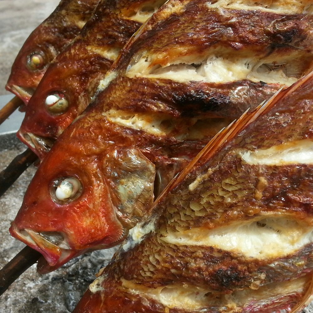 Balam Balam - Whole fish cooked on charcoal! Yummy - Seafood Near Me - Puerto Vallarta, JAL Balam Balam - Whole fish cooked on charcoal! Yummy - Seafood Near Me - Puerto Vallarta, JAL