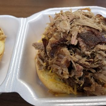 Barbecue Stop - Pork and Cheese burger - Barbeque Near Me - Pinson, Alabama Barbecue Stop - Pork and Cheese burger - Barbeque Near Me - Pinson, Alabama
