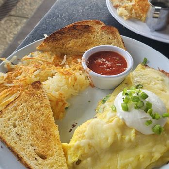 Breakers Breakfast, Brunch & Lunch - Bacado: bacon avocado omelette with hash browns and sour dough toast - Breakfast & Brunch Near Me - Pacifica, California Breakers Breakfast, Brunch & Lunch - Bacado: bacon avocado omelette with hash browns and sour dough toast - Breakfast & Brunch Near Me - Pacifica, California