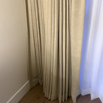 3 Day Blinds - Curtains dragging on the floor. Cannot line up correctly and balloons out. - Shades & Blinds Near Me 3 Day Blinds - Curtains dragging on the floor. Cannot line up correctly and balloons out. - Shades & Blinds Near Me