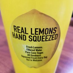 real lemons hand squeezed