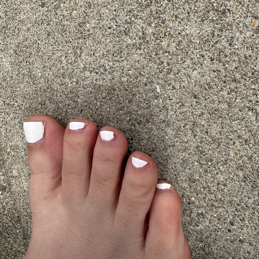Relaxing Nails & Spa - Horrible paint job - Nail Salons Near Me - San Mateo, California