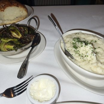 Morton's The Steakhouse - Sides: Sour cream mashed potatoes and Brussels. - Steakhouses Near Me - Hackensack, New Jersey