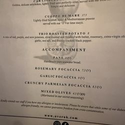 Focaccia options