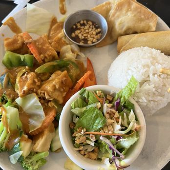 Spices Thai Kitchen - Lunch special veggies with tofu in peanut sauce - Thai Near Me - San Diego, California Spices Thai Kitchen - Lunch special veggies with tofu in peanut sauce - Thai Near Me - San Diego, California