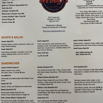 Webby's Grub and Pub - Menus - American Near Me - Plantation, Florida Webby's Grub and Pub - Menus - American Near Me - Plantation, Florida
