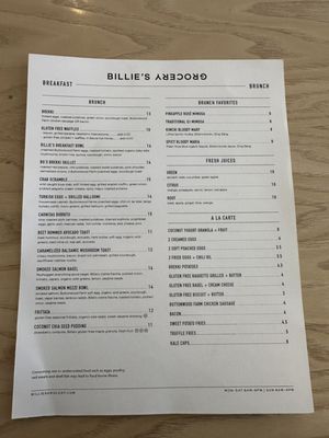 Menu photo 8 Billie's Grocery Leawood, KS Menu photo 8 Billie's Grocery Leawood, KS