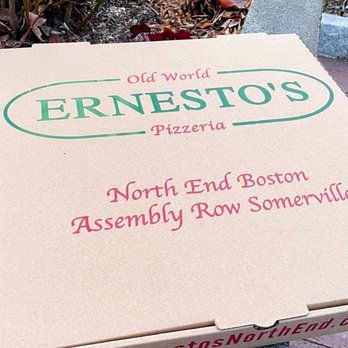 Ernesto's - Large box for 4 slices - Pizza Near Me - Boston, Massachusetts Ernesto's - Large box for 4 slices - Pizza Near Me - Boston, Massachusetts