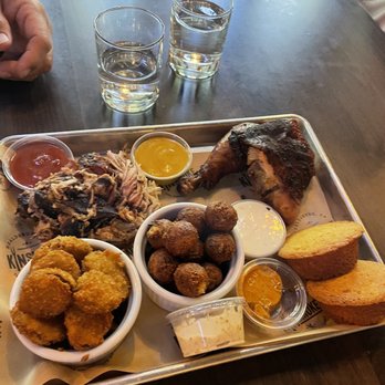 KINSmoke - Pulled pork, chicken, hush puppies, fried pickles and corn bread. - Barbeque Near Me - Healdsburg, California KINSmoke - Pulled pork, chicken, hush puppies, fried pickles and corn bread. - Barbeque Near Me - Healdsburg, California