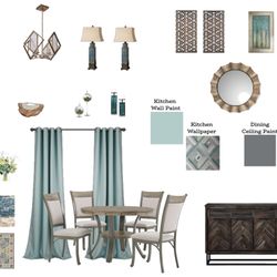 The Space-Let's Talk Interior Design! - EDesign-Virtual Interior Design-2D Mood Board-Dining Room
