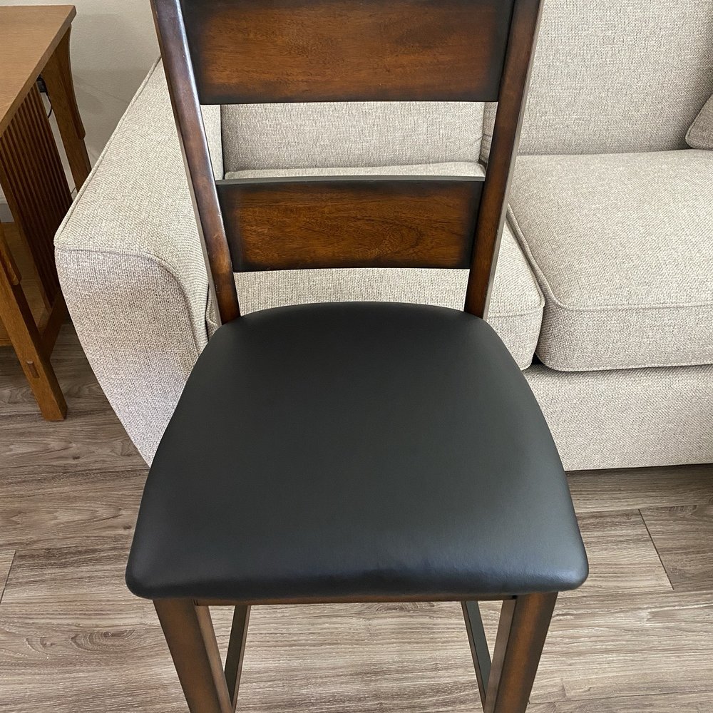 This is after the reupholstery. This is after the reupholstery.