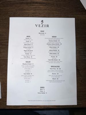 Menu photo 1 Vezir Lyndhurst, NJ