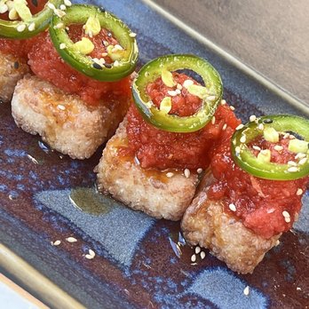 Harney Oceanside - Rice bites w spicy tuna (not vegan I didn't order this so I have no clue I heard it was spicy ) maybe  Flaming Lip* - Sushi Bars Near Me - Oceanside, California