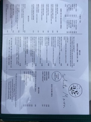 Menu photo 2 White Moon Sylva, NC
