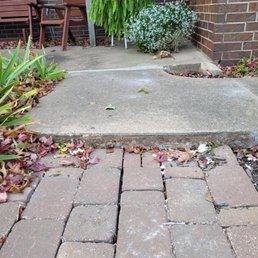 There should not be a raised area at this area. Now we have a 3" step up, where there shouldn't be any.