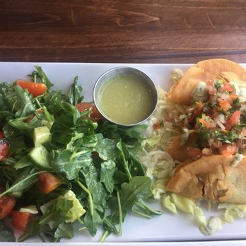 Ocado Restaurant - Potato tacos with side salad - Vegan Near Me - Sherman Oaks, California Ocado Restaurant - Potato tacos with side salad - Vegan Near Me - Sherman Oaks, California