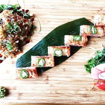 Green Leaf Sushi - Free leaf platter: snapper tempura, salmon aburi, and sashimi. Miso soup provided - Sushi Bars Near Me - Vancouver, British Columbia