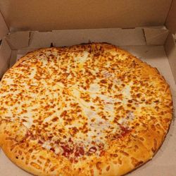Little Caesars - Cheese Pizza with all cheese on 1 side