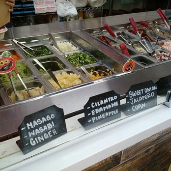 Poké Bar - Poke topping options. - Seafood Near Me - Mountain View, California Poké Bar - Poke topping options. - Seafood Near Me - Mountain View, California