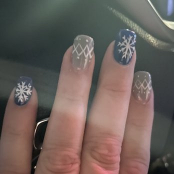 Dreamy Nails Salon - Hand painted snowflakes Danny Jr. Is amazing - Nail Salons Near Me - Roselle, Illinois Dreamy Nails Salon - Hand painted snowflakes Danny Jr. Is amazing - Nail Salons Near Me - Roselle, Illinois