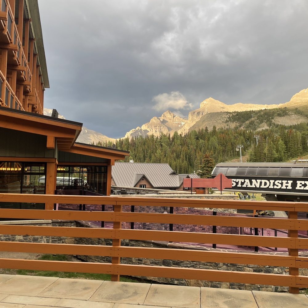 The Chimney Corner Fireside Dining - Facing Chimney Corner from Eagle's Nest patio. - Diners Near Me - Edgewater, Alberta The Chimney Corner Fireside Dining - Facing Chimney Corner from Eagle's Nest patio. - Diners Near Me - Edgewater, Alberta