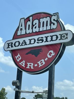 Photo of Adams Roadside BBQ - Goldsboro, NC, US. Road sign