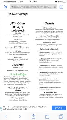 Menu photo 6 Claddagh Restaurant And Pub Asheville, NC