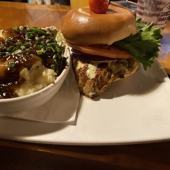 The Cottage - Fish sandwich and cauliflower mash - New American Near Me - Sarasota, Florida The Cottage - Fish sandwich and cauliflower mash - New American Near Me - Sarasota, Florida