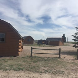 Cheyenne RV Resort By KOA - Cabins on gravel ... A few field rabbits roaming