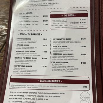 Charlie's Old Fashioned Kitchen - Menu - Burgers Near Me - Royse City, Texas