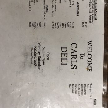 Carls Deli - Menu - Breakfast & Brunch Near Me - Somerville, Alabama