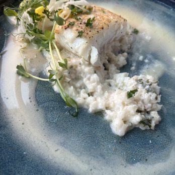 Pacific's Edge Restaurant - Pan Seared Alaskan Halibut on Citrus Risotto - Seafood Near Me - Carmel, California Pacific's Edge Restaurant - Pan Seared Alaskan Halibut on Citrus Risotto - Seafood Near Me - Carmel, California