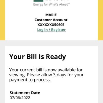 Southern California Edison - Statement Bill - Utilities Near Me - Wildomar, California