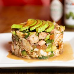 El Diablo Mexican restaurant - Torre de mariscos (octopus, shrimp avocado and ceviche)