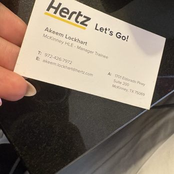 Hertz - See Akeem for all your rental needs!! - Car Rental Near Me - McKinney, Texas