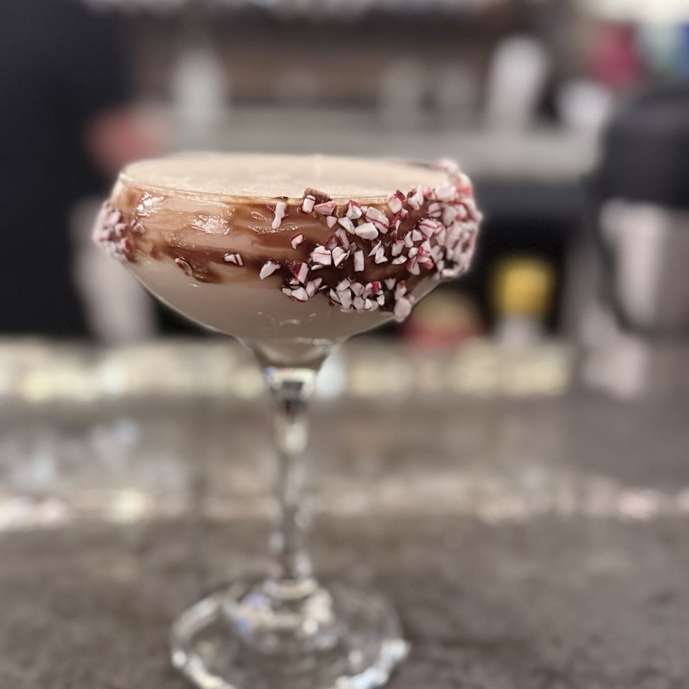 From the winter menu... it's a peppermint mocha drink. I don't remember the name, but it's amazing. From the winter menu... it's a peppermint mocha drink. I don't remember the name, but it's amazing.