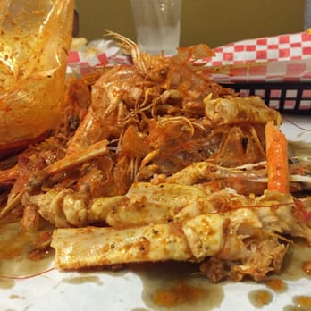 Crab Avenue - The remains of an awesome spicy shrimp meal! - Seafood Near Me - Glendale, California