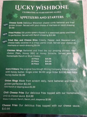 Menu photo 4 Lucky Wishbone Anchorage, AK