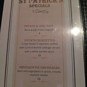Dutch Freds - Some of the special options from their St. Patrick's menu - Cocktail Bars Near Me - New York, New York Dutch Freds - Some of the special options from their St. Patrick's menu - Cocktail Bars Near Me - New York, New York