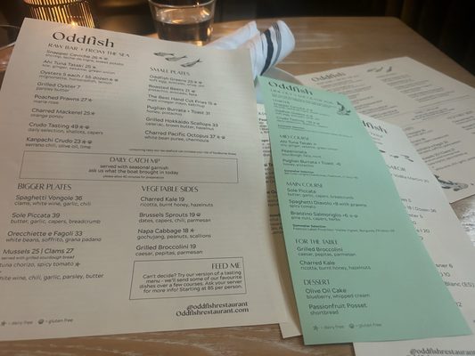Menu photo 1 Oddfish Vancouver, BC