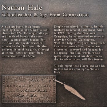 Nathan Hale School House - Interpretive plaque outside the home. - Public Services & Government Near Me - New London, Connecticut Nathan Hale School House - Interpretive plaque outside the home. - Public Services & Government Near Me - New London, Connecticut