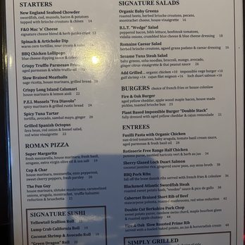 Fire & Oak - Menu - New American Near Me - Montvale, New Jersey