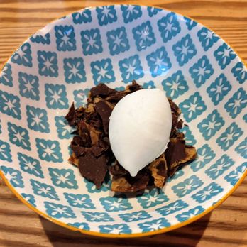 Katla - 08/29/23 Chili ganache with chocolate tostada and coconut sorbet - Barbeque Near Me - Oslo, 03