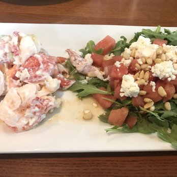 Scargo Cafe - Water Mellon salad with side of lobster salad - American Near Me - Dennis, Massachusetts Scargo Cafe - Water Mellon salad with side of lobster salad - American Near Me - Dennis, Massachusetts