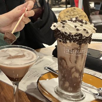 The Chocolatier - Reese's martini and a cookie milkshake...we didn't like the whipped cream, but otherwise it was good. - New American Near Me - Hershey, Pennsylvania