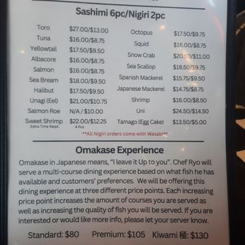 Nikka Ramen - Sushi menu - Ramen Near Me - Goleta, California